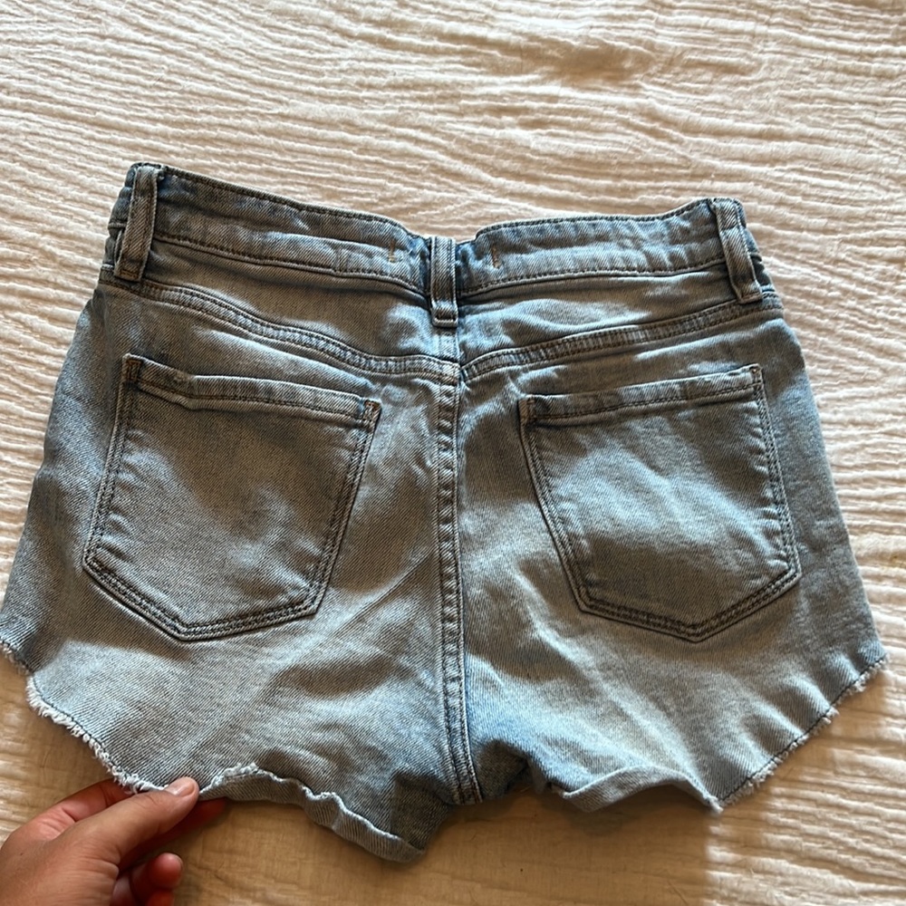 High Rise Cut Off Shortie Jeans - Picture 3 of 3